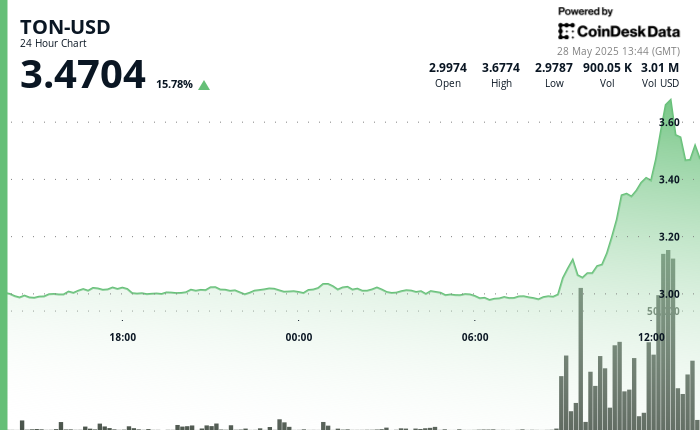 Toncoin Soars After Ex-Visa Executive Joins TON Foundation