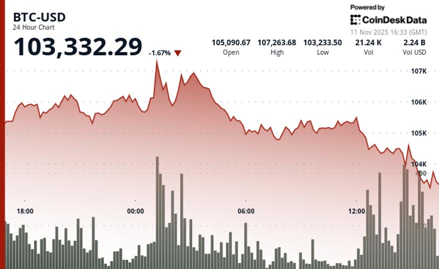 Drops Below $104K: SOL, XRP, and SUI Fall 3% Amid Profit-Taking