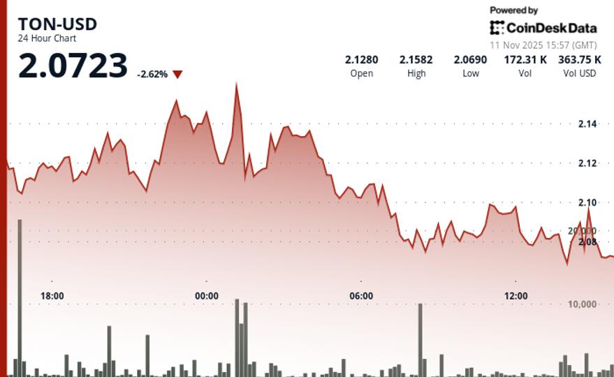 Toncoin (TON) Price Falls to Crucial $2.07 Support as Selling Pressure Increases